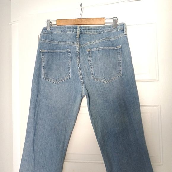 Women's Free People We The Free Jeans Mid Rise Crop Flare Light Blue Size 30 - Picture 7 of 10